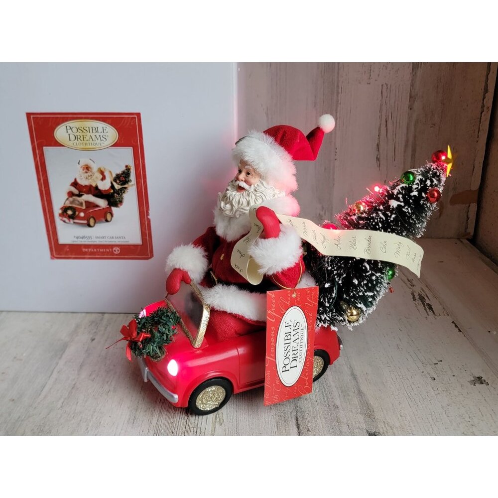 Clothtique Smart Car Santa Dept 56 4046535 xmas‎ figure